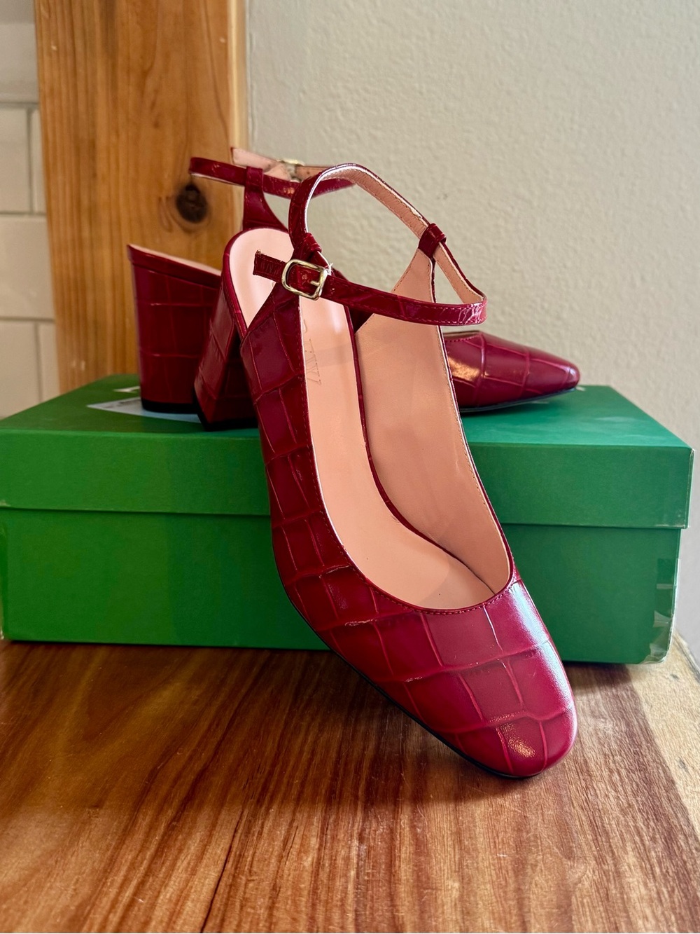 J Crew - Maisie ankle-strap heels - Size 7.5 - Red - NWT - Picture 2 of 7